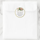 Floral Faux Gold Beauty Cream Business Ronde Sticker (Tas)