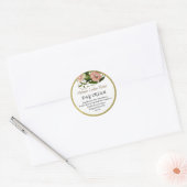 Floral Faux Gold Beauty Cream Business Ronde Sticker (Envelop)