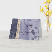 Floral Faux Lace Large Font Sympathcard Kaart (Gele Bloem)