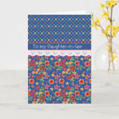 Floral Faux Lace Moederdag Kaart schoondochter (Gele Bloem)