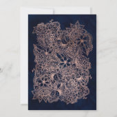 Floral faux roos goudmarinevertrouwde waterverf kaart (Achterkant)