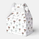 Floral Favor Box: Elegant Flower Bouquet Design Bedankdoosjes (Achterkant)