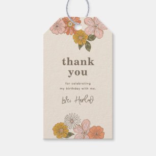 Floral Favor Tag Retro Favor Cadeaulabel