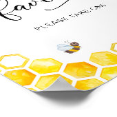 Floral favors Sign. Honey Bee Poster (Hoek)
