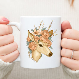 Floral Fawn – De zachte geest van Natuur Koffiemok