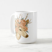 Floral Fawn – De zachte geest van Natuur Koffiemok (Voorkant links)