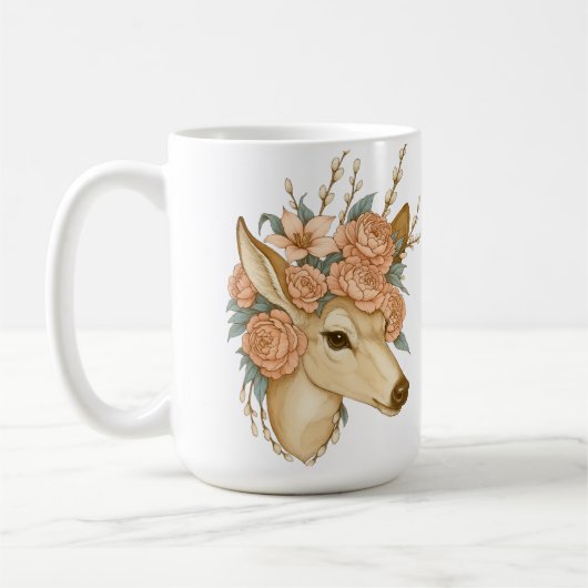 Floral Fawn – De zachte geest van Natuur Koffiemok (Links)