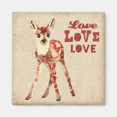 Floral Fawn Love Magnet (Voorkant)