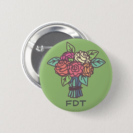 Floral FDT Button (Voorkant /achterkant)