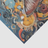 Floral Feline Decoupage Tissuepapier (Detail)