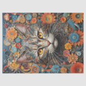 Floral Feline Decoupage Tissuepapier (Voorkant)