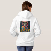 Floral Feline Elegance Hoodie (Achterkant volledig)