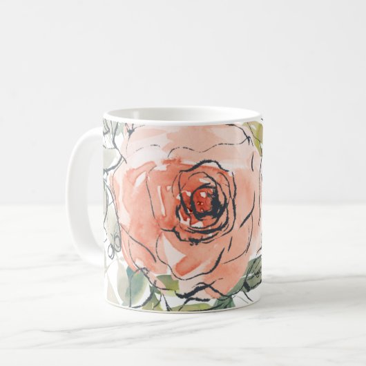 Floral Feminine Mok voor haar (Voorkant links)