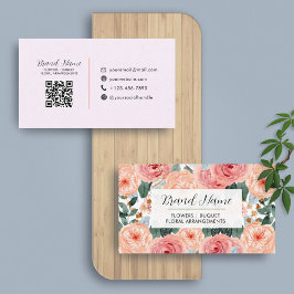 Floral | Feminine Professional Icons QR-code Visitekaartje