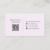 Floral | Feminine Professional Icons QR-code Visitekaartje (Achterkant)