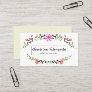  Floral Feminine Wedding Planner Visitekaartje