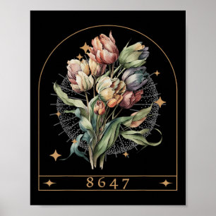 Floral Feminist 8647 Anti-Trump Mensenrechten Grap Poster