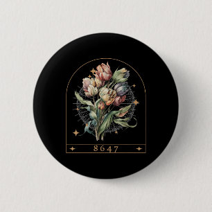 Floral Feminist 8647 Anti-Trump Mensenrechten Grap Ronde Button 5,7 Cm