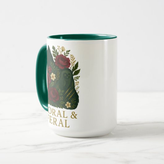 Floral & Feral | Halloween Gifts Mok (Voorkant links)