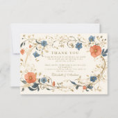  Floral Fern Wedding Bedankkaart (Voorkant)