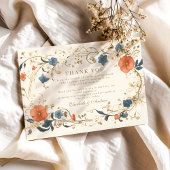  Floral Fern Wedding Bedankkaart