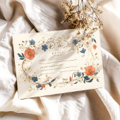 Floral Fern Wedding RSVP Kaartje