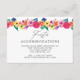 Floral Fiesta Accommodations Informatiekaartje