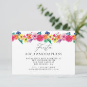 Floral Fiesta Accommodations Informatiekaartje (Staand voorkant)