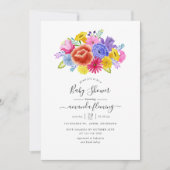 Floral Fiesta Baby shower Kaart (Voorkant)