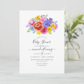 Floral Fiesta Baby shower Kaart (Staand voorkant)