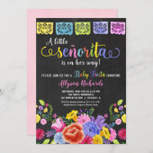 Floral Fiesta baby shower uitnodiging (Voorkant / Achterkant)