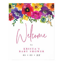 Floral Fiesta Baby shower Welcome