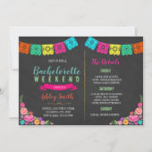 Floral fiesta bachelorette Urnaire uitnodiging (Voorkant)