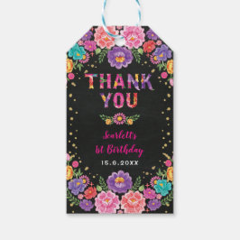 Floral Fiesta Birthday Little Senorita Hartelijk d Cadeaulabel