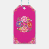 Floral Fiesta Birthday Little Senorita Hartelijk d Cadeaulabel (Achterkant)