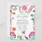 Floral Fiesta Bridal of Baby shower per post Kaart (Voorkant)