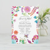 Floral Fiesta Bridal of Baby shower per post Kaart (Staand voorkant)