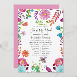 Floral Fiesta Bridal of Baby shower per post Kaart