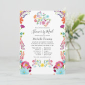 Floral Fiesta Bridal of Baby shower per post Kaart (Staand voorkant)