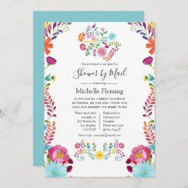 Floral Fiesta Bridal of Baby shower per post Kaart