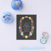 Floral Fiesta Bridesmaids Luncheon Invite Flyer (Enkel)