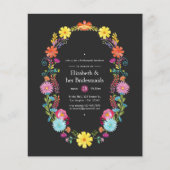 Floral Fiesta Bridesmaids Luncheon Invite Flyer (Voorkant)