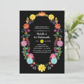 Floral Fiesta Bridesmaids Luncheon Kaart (Staand voorkant)