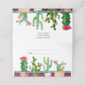 Floral Fiesta Cactus Koppels Douche plaats kaarten Plaatskaartje (Buitenkant ongevouwen)