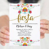 Floral Fiesta Couples Douche Uitnodiging
