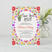 Floral Fiesta Couples Shower Invitation Kaart (Staand voorkant)