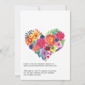 Floral Fiesta Online Virtual Wedding Kaart (Achterkant)