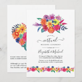 Floral Fiesta Online Virtual Wedding Kaart