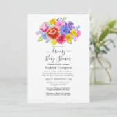 Floral Fiesta rijdt met bridal of Baby shower Kaart (Staand voorkant)