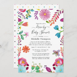 Floral Fiesta rijdt met bridal of Baby shower Kaart